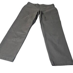 Duluth Flex Ballroom Mens Relaxed Fit Gray Canvas Work Pants Size 36x32